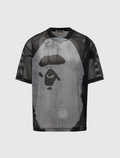 WATER PRINT APE HEAD MESH RELAXED FIT TEE