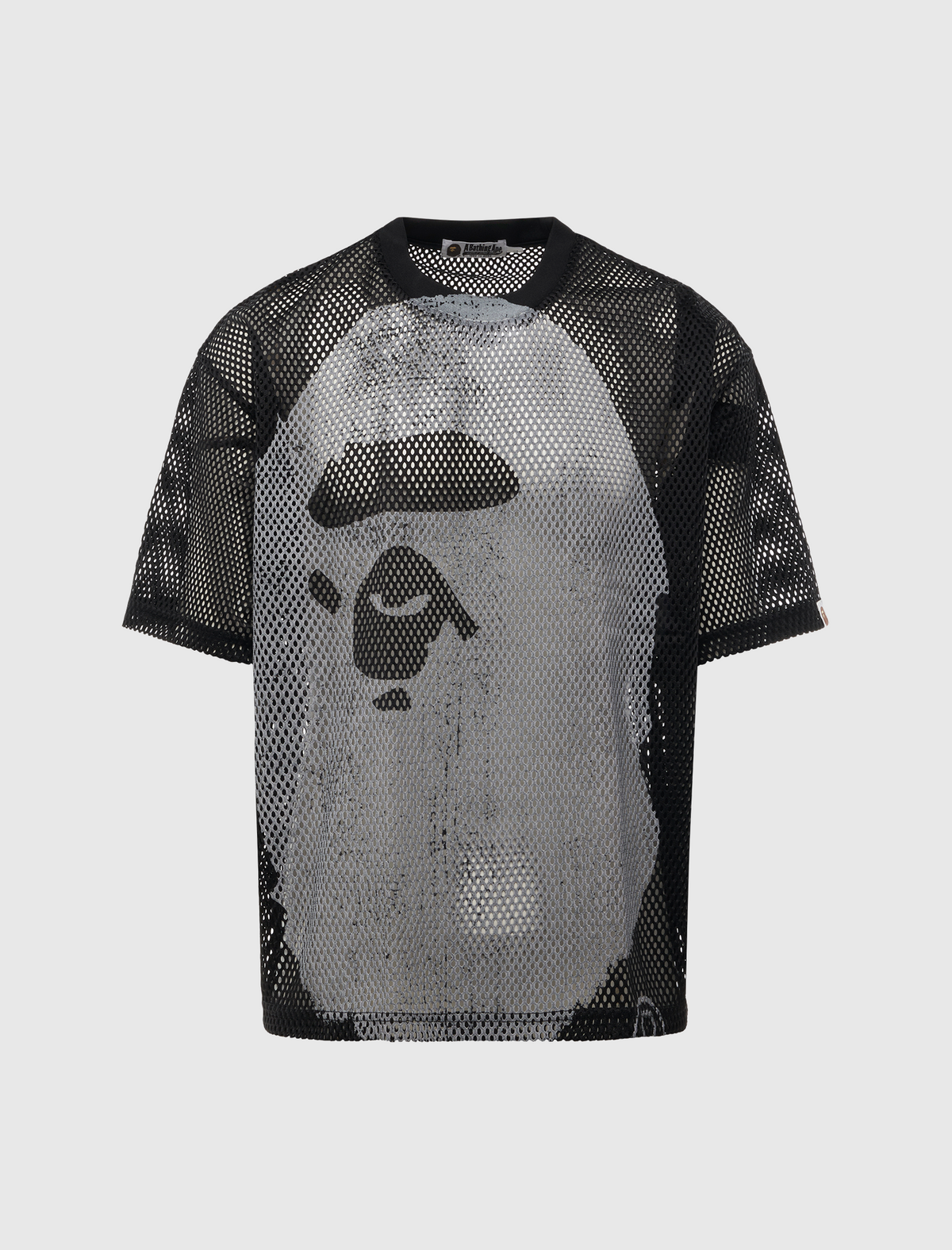 WATER PRINT APE HEAD MESH RELAXED FIT TEE