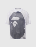 WATER PRINT APE HEAD MESH RELAXED FIT TEE