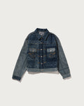 PAISLEY PATTERN DENIM TRUCKER JACKET MENS