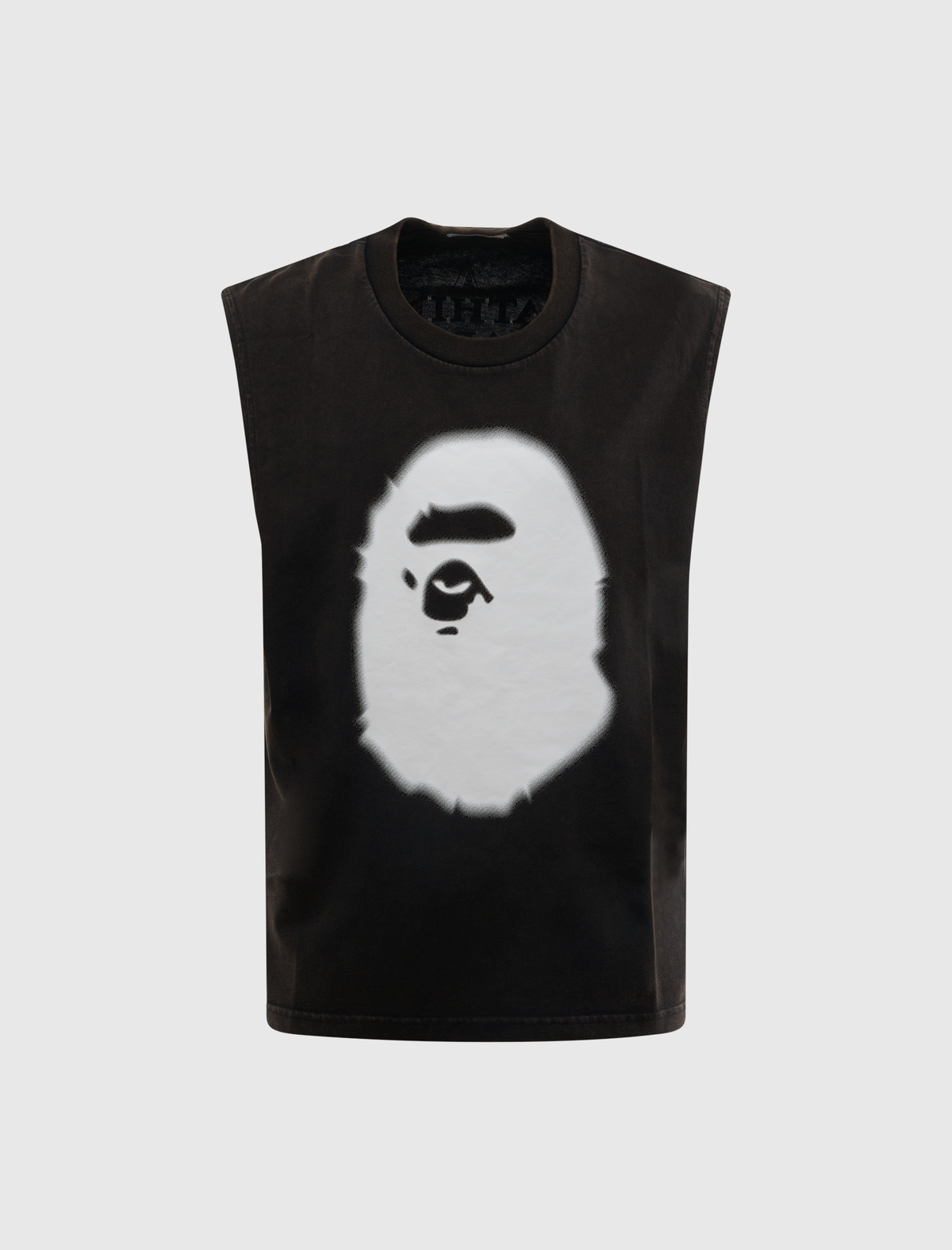 HEAVY WASH APE HEAD CROPPED FIT TANK TOP