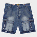 Utility Denim Shorts (Blue/Blue)