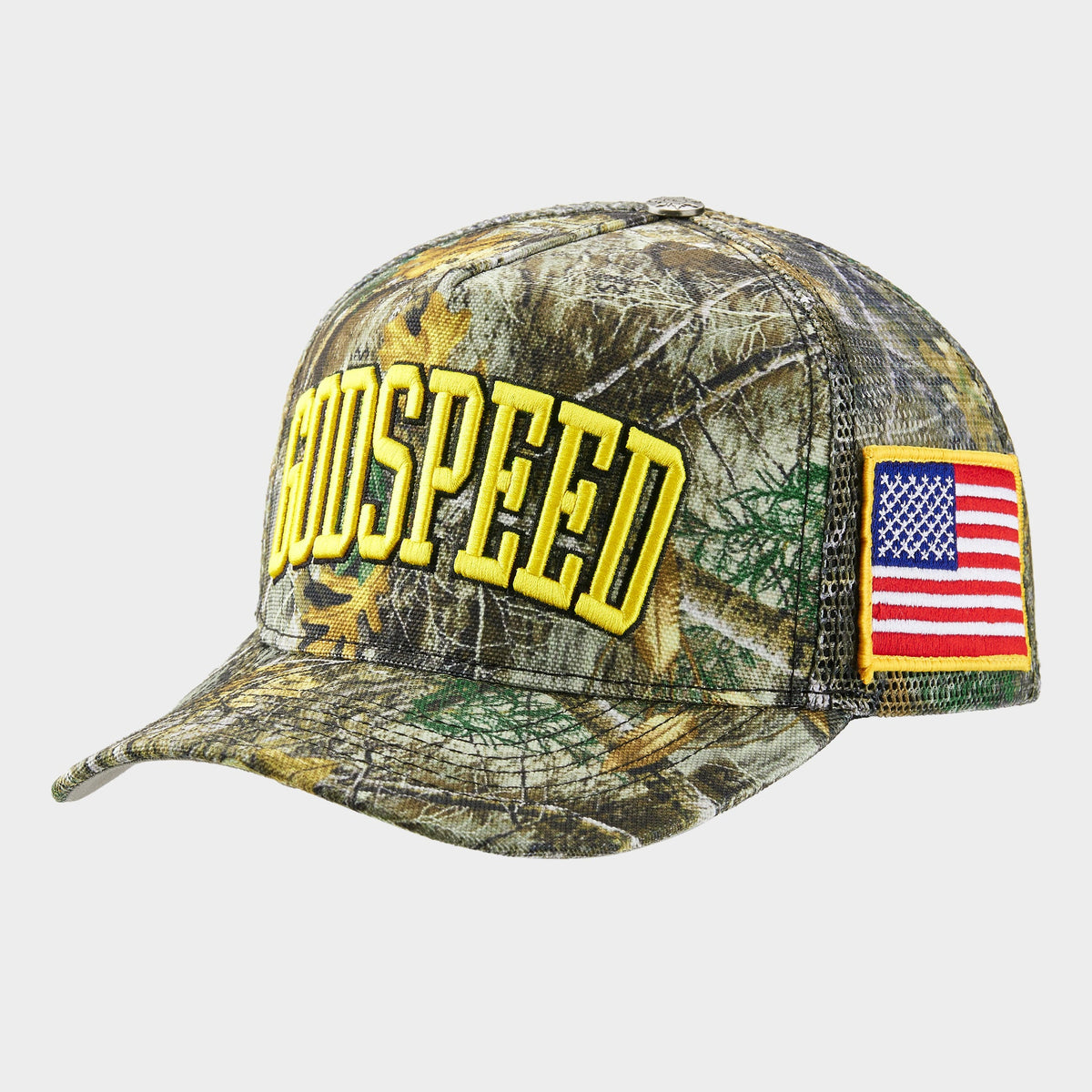 Americana Trucker Hat (Tree Camo)