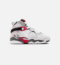 Air Jordan 8 Retro White And True Red Grade School Lifestyle Shoe - White/True Red/Black