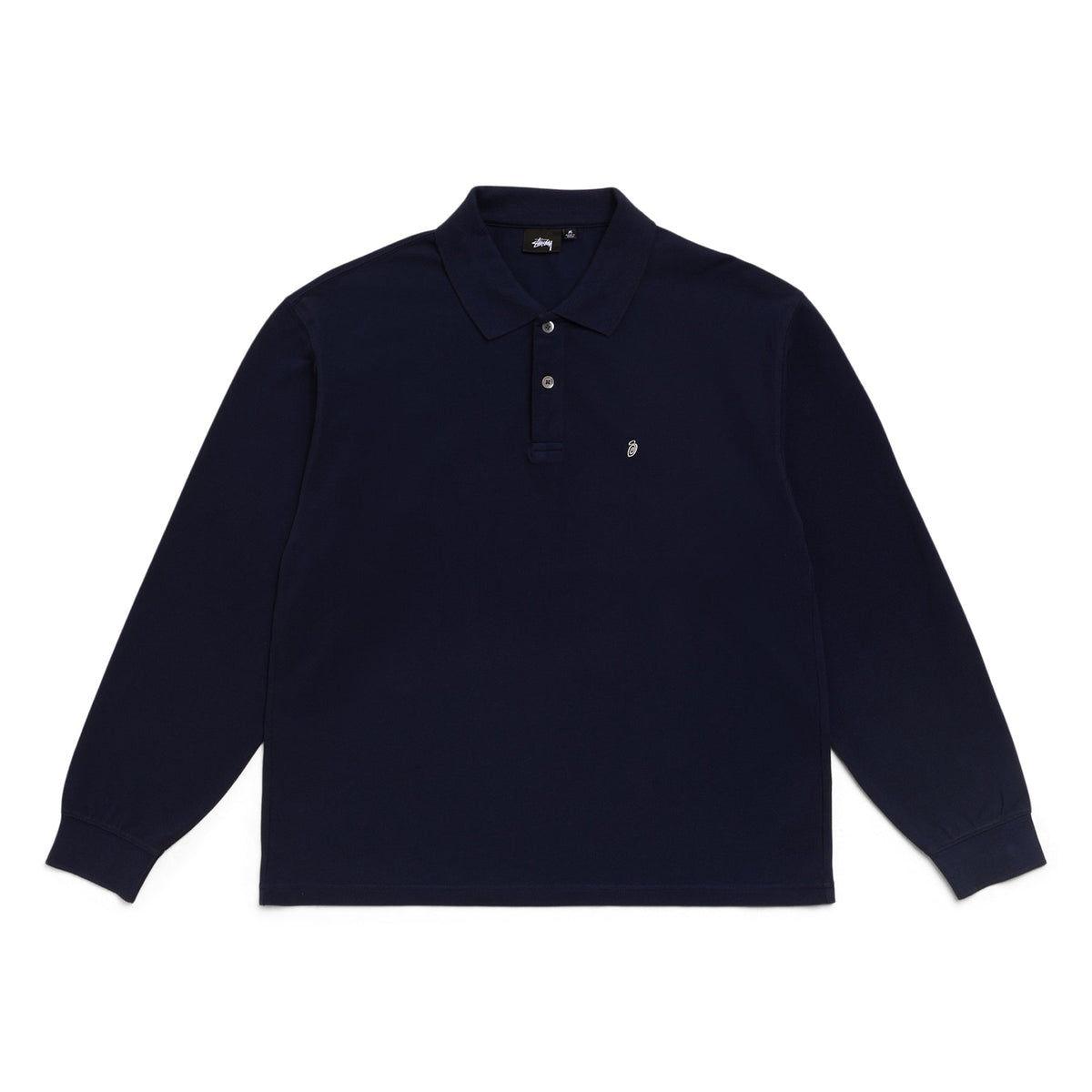 Stussy LS Classic Pique Polo (Navy)