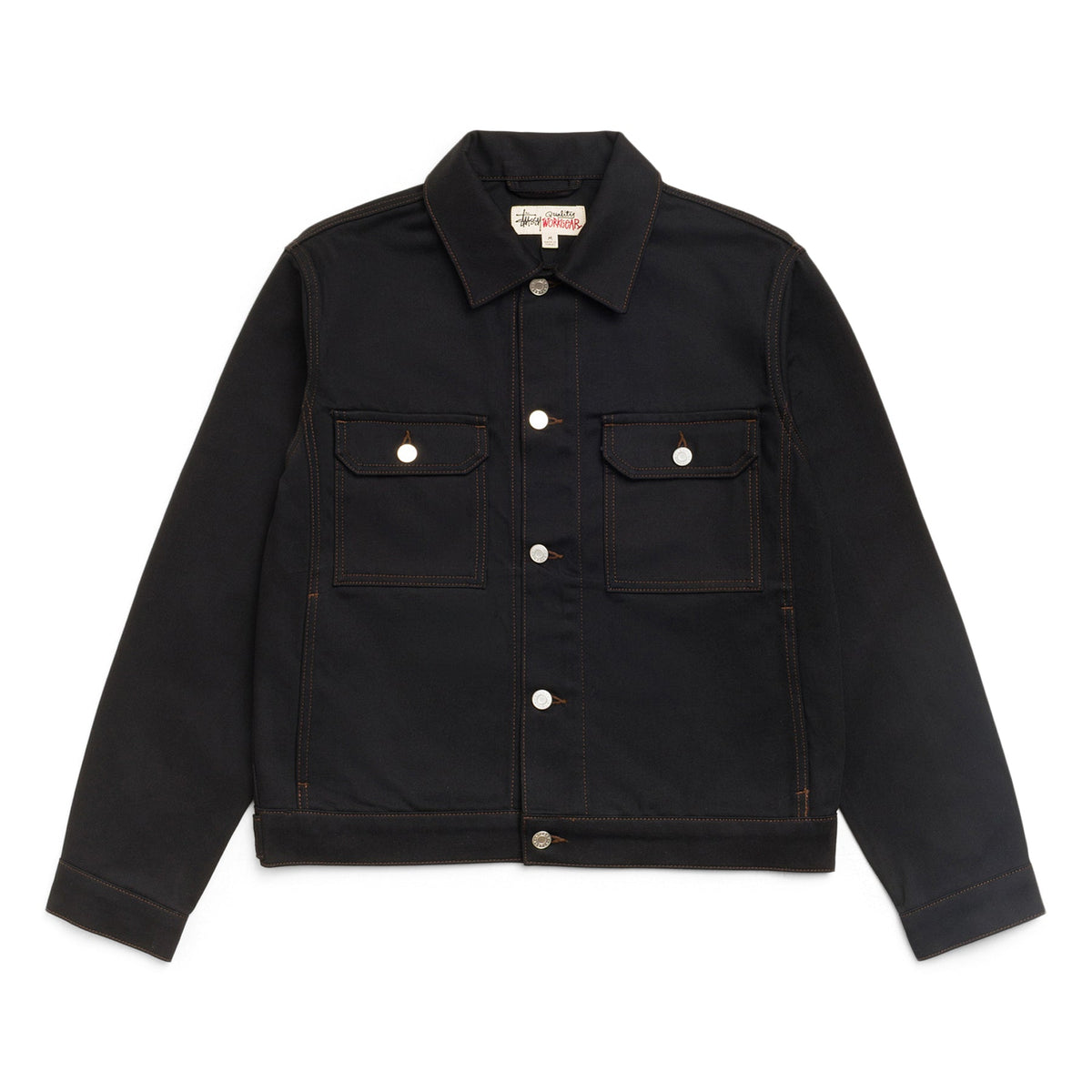 Stussy Trucker Denim (Raw Black Contrast Stitch)