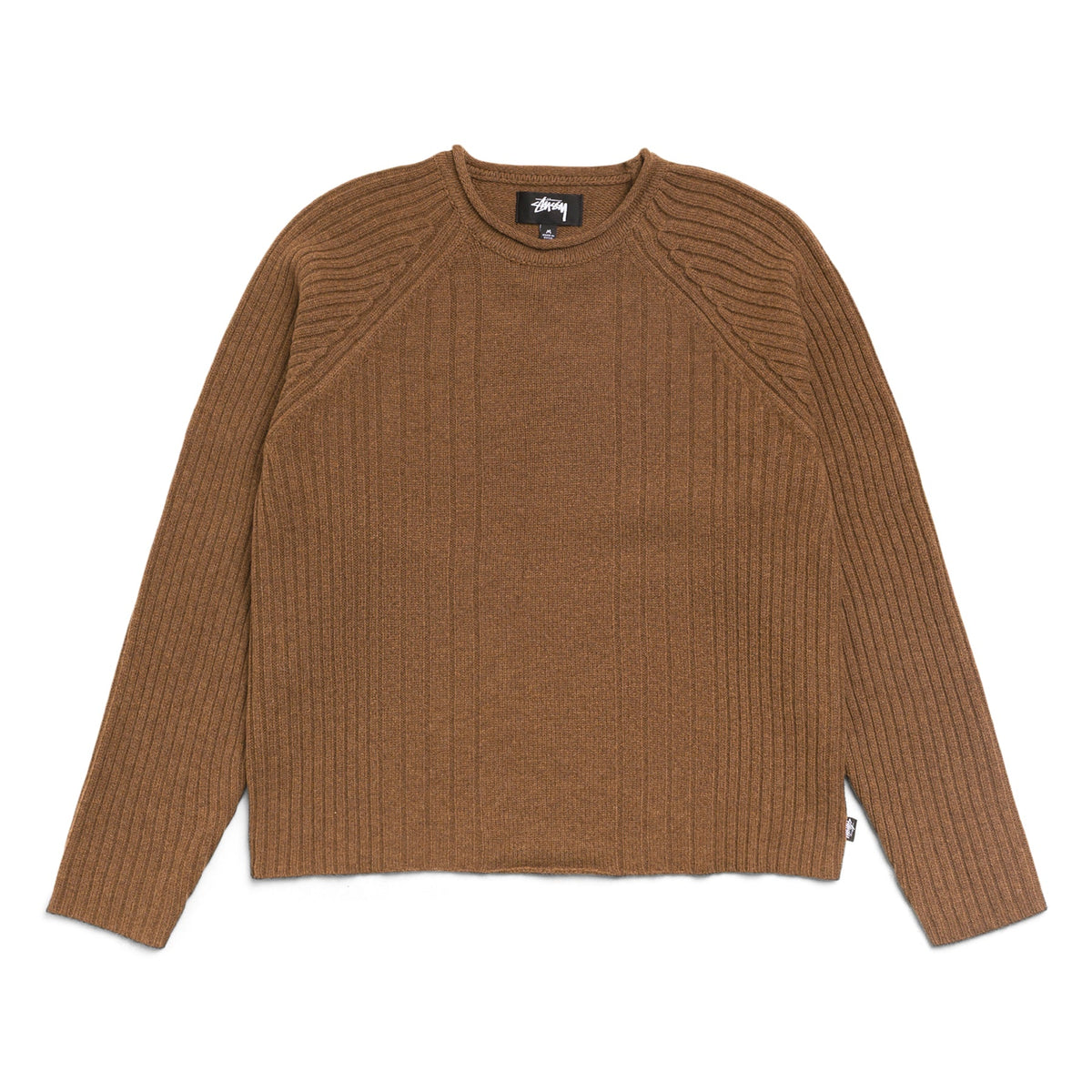 Stussy Merino Roll Neck Sweater (Brown)