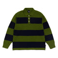 Stussy Pique Knit Stripe Rugby (Olive)