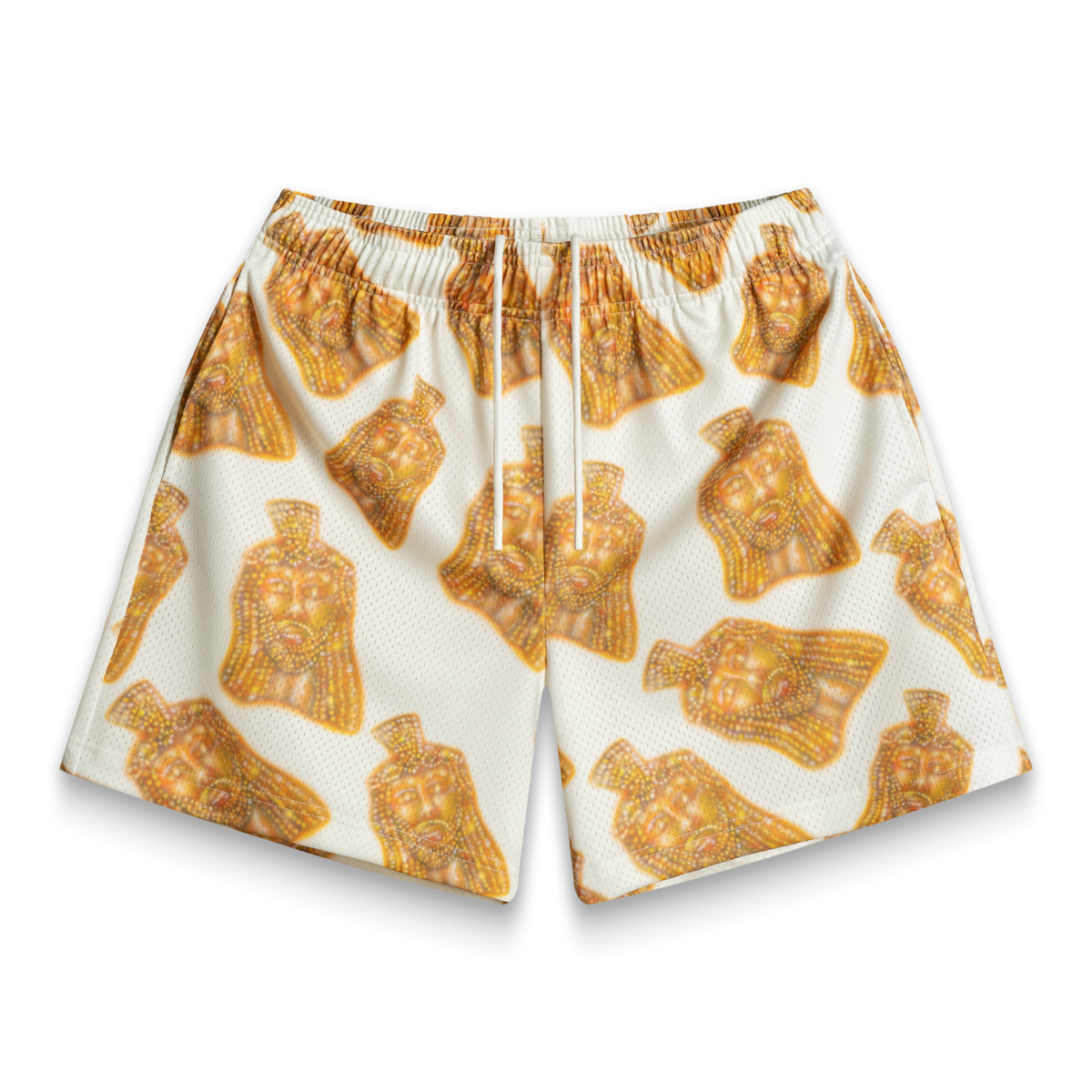 White Jesus Piece Shorts