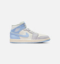 Air Jordan 1 Mid Womens Lifestyle Shoe - Psychic Blue/Neutral Grey/Sail