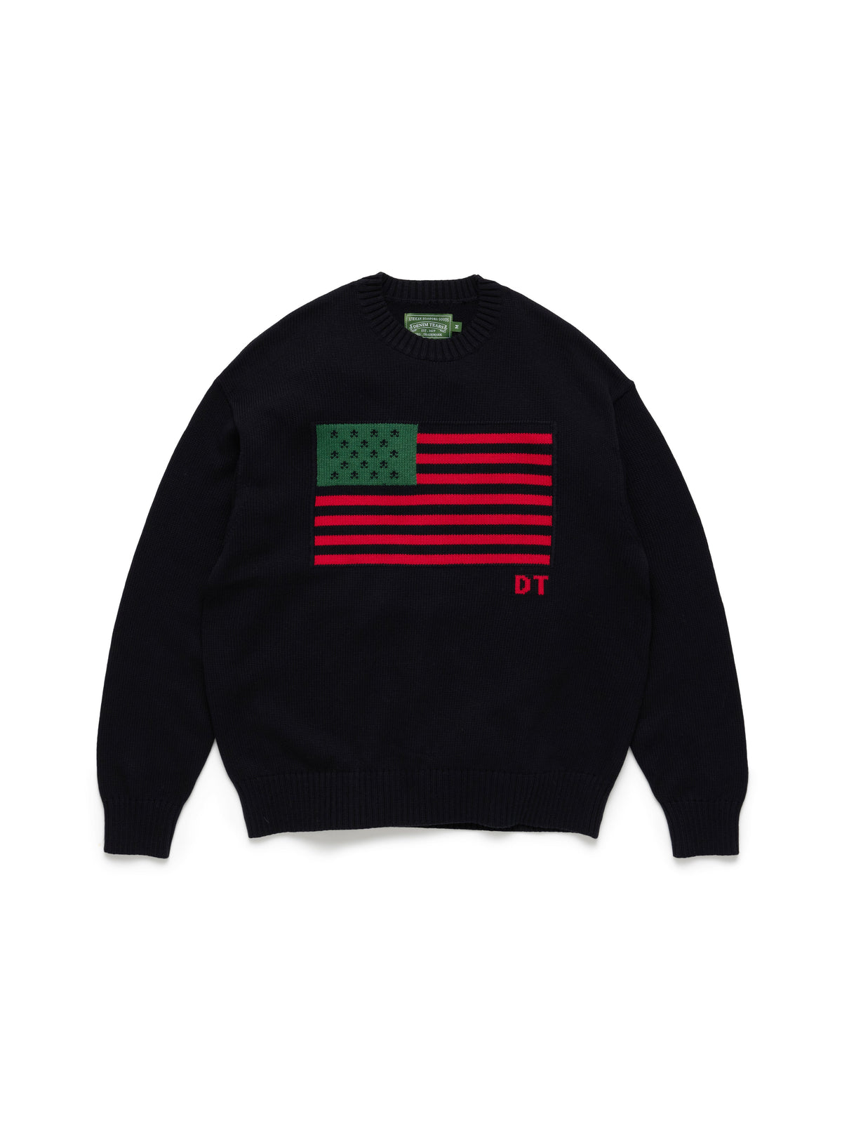 Pan-African American Pilled Sweater Black