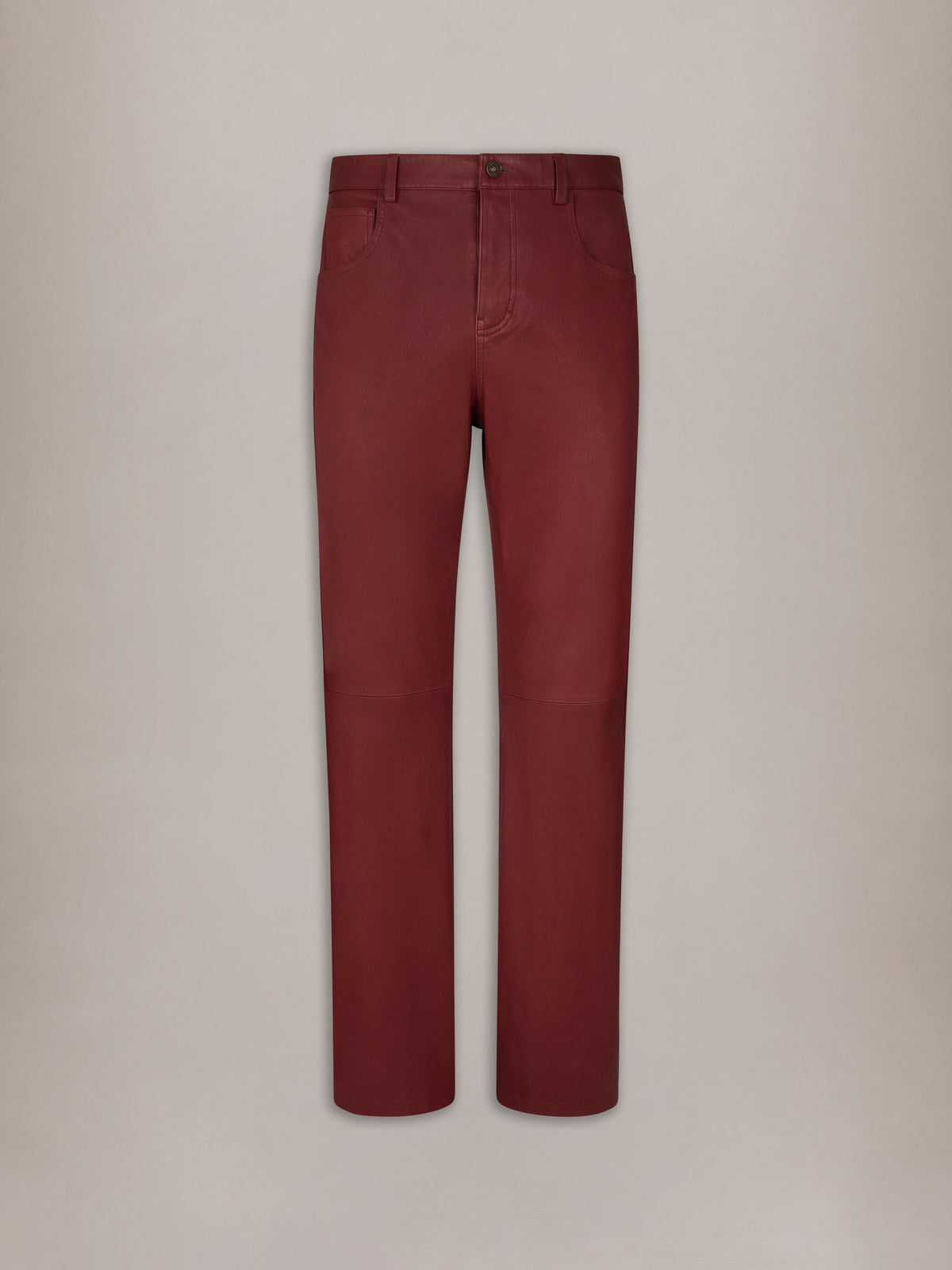 VINTAGE CUT LEATHER PANT - Brick