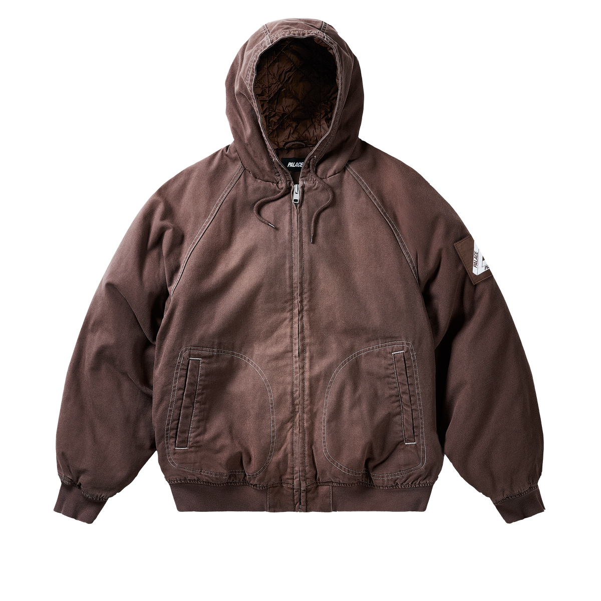 10 OZ HOODED CANVAS JACKET BROWN