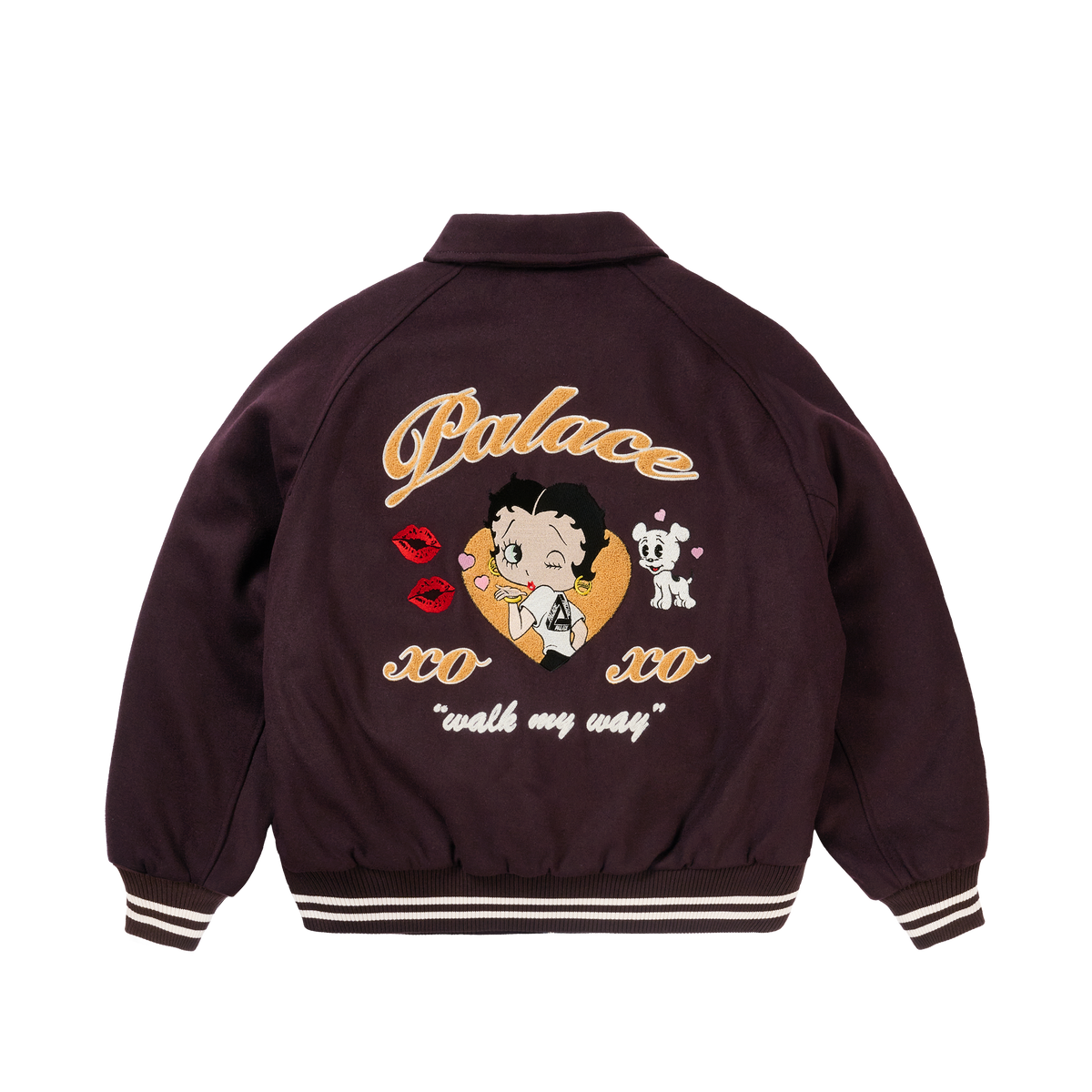 BETTY BOOP VARSITY JACKET BROWN