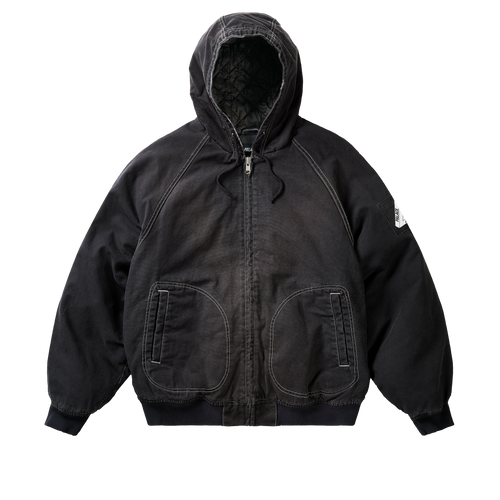 10 OZ HOODED CANVAS JACKET BLACK