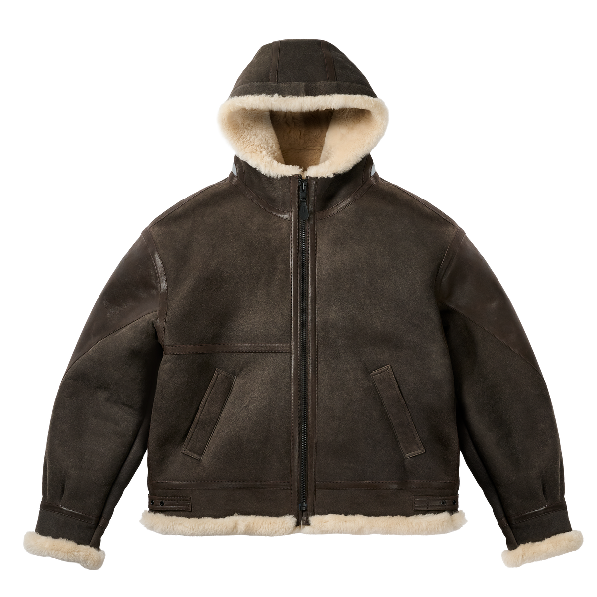 SHEEPSKIN FLYING JACKET BROWN