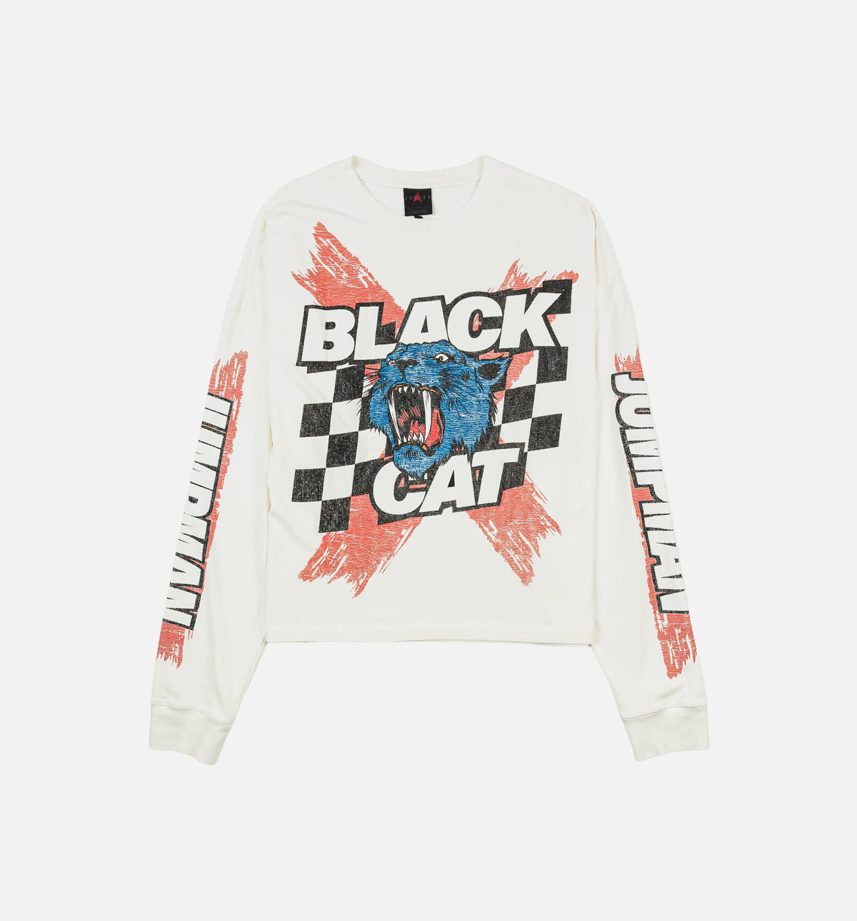 Black Cat Mens Long Sleeve Shirt - Ivory