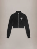WOMEN - WOMEN'S COLLEGIATE VELVET TRACK JACKET - Black