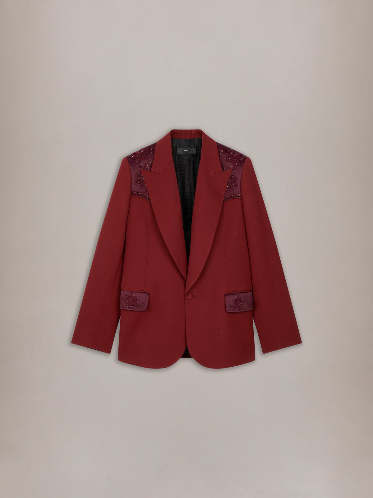 WESTERN SINGLE BREASTED STUDDED BLAZER - Brick