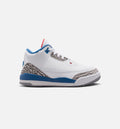 Air Jordan 3 Retro OG True Blue Preschool Lifestyle Shoe - White/Fire Red/True Blue Free Shipping