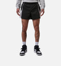 Brooklyn 4" Shortie Fleece Mens Shorts - Black/White/Metallic Silver