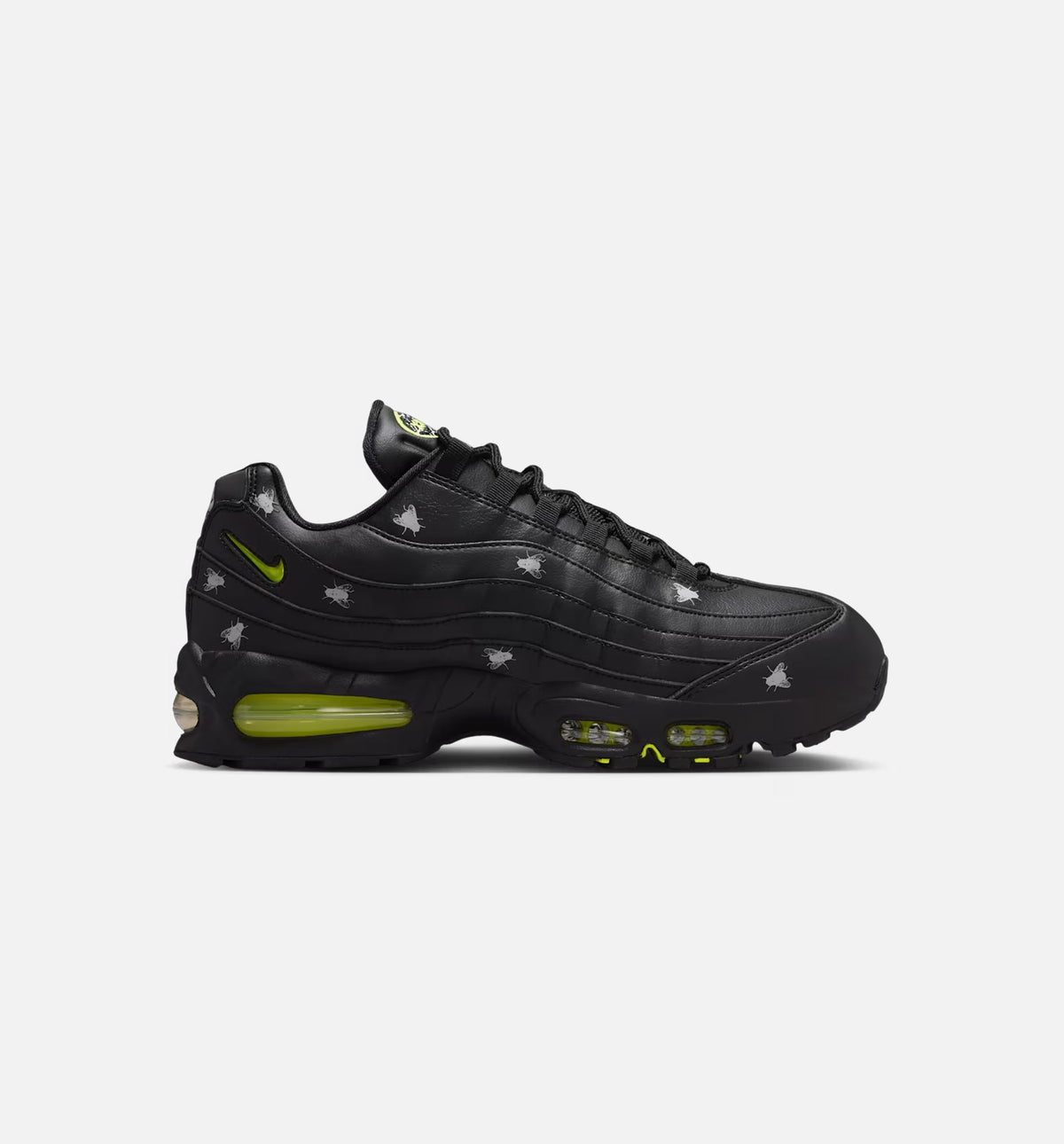 Air Max 95 Premium Neon Yellow and Black Mens Lifestyle Shoe - Neon Yellow/Black