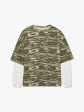 RHUDE TIGER CAMO DOUBLE-LAYERED TEE