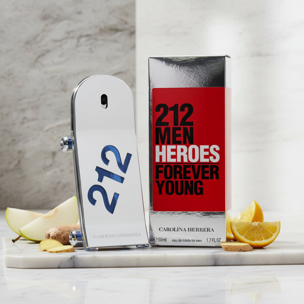 212 Men Heroes Forever Young by Carolina Herrera cologne EDT 1.7 oz New in Box