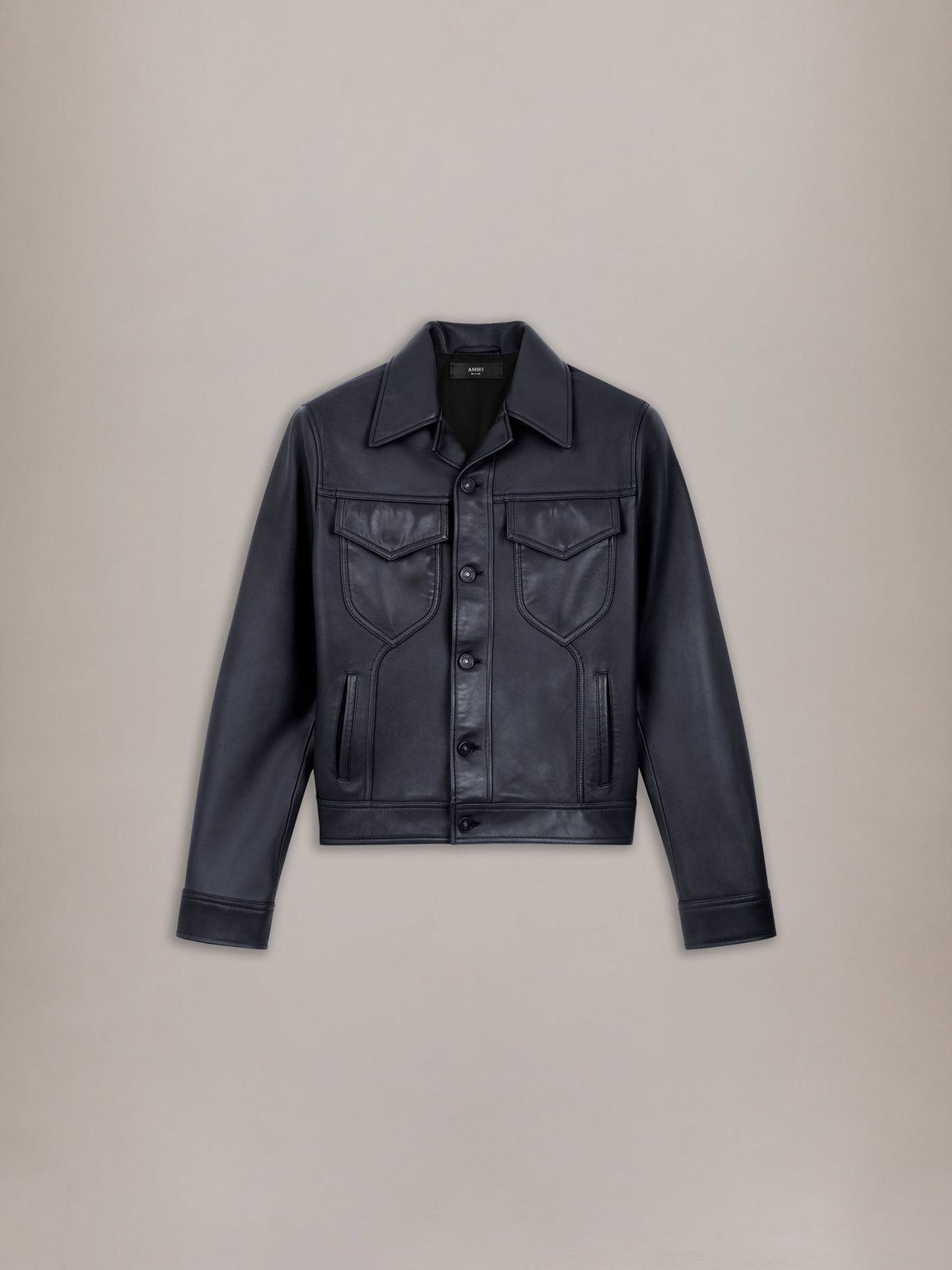 VINTAGE CUT LEATHER JACKET - Black