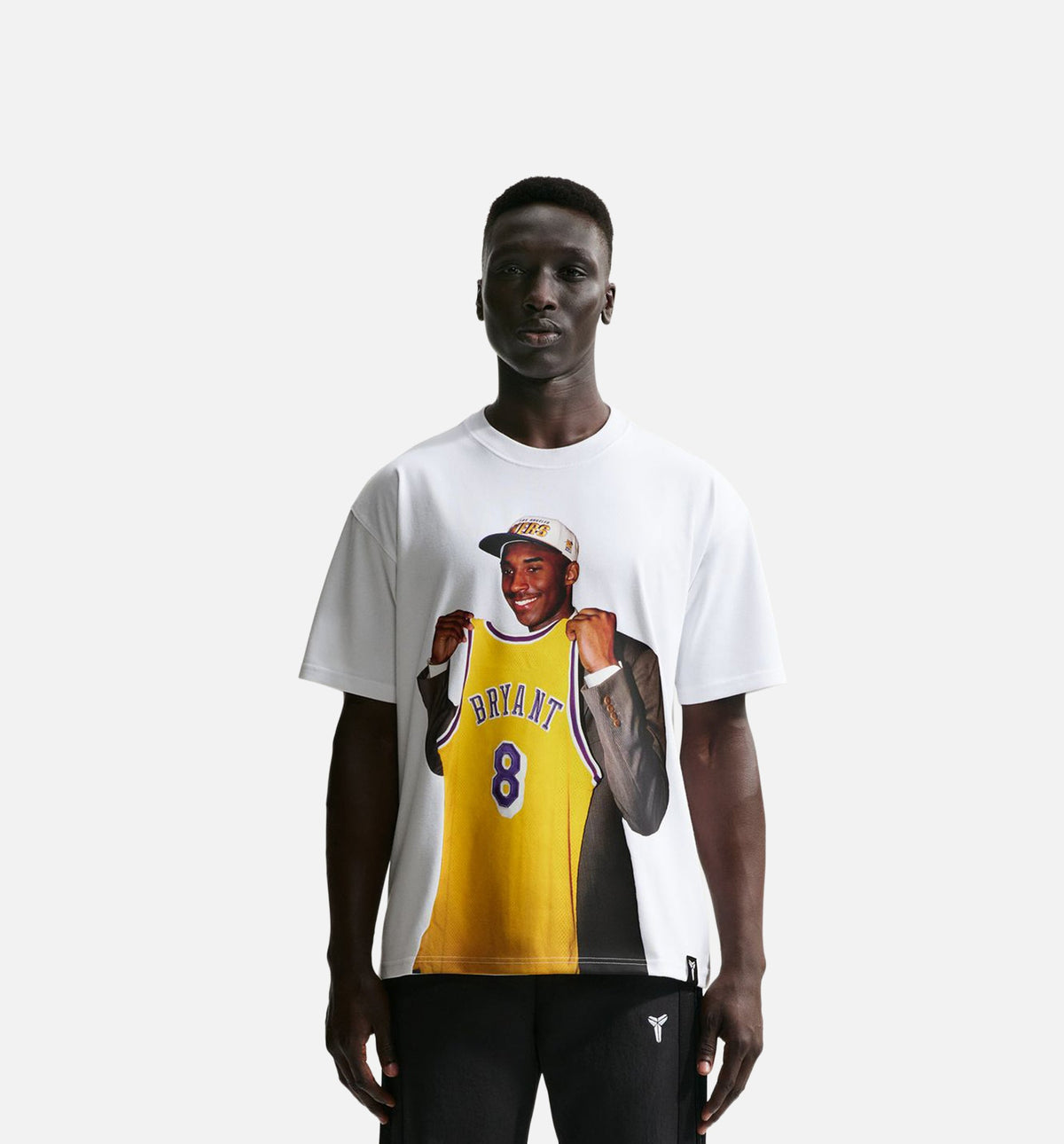 Kobe Bryant 1996 Draft Pack Mens Short Sleeve Shirt - White