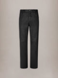VINTAGE CUT LEATHER PANT - Black