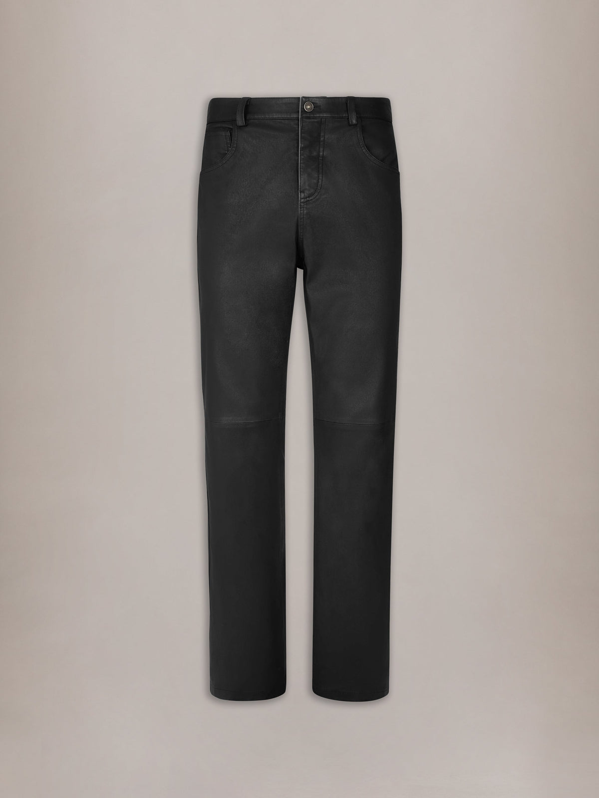 VINTAGE CUT LEATHER PANT - Black