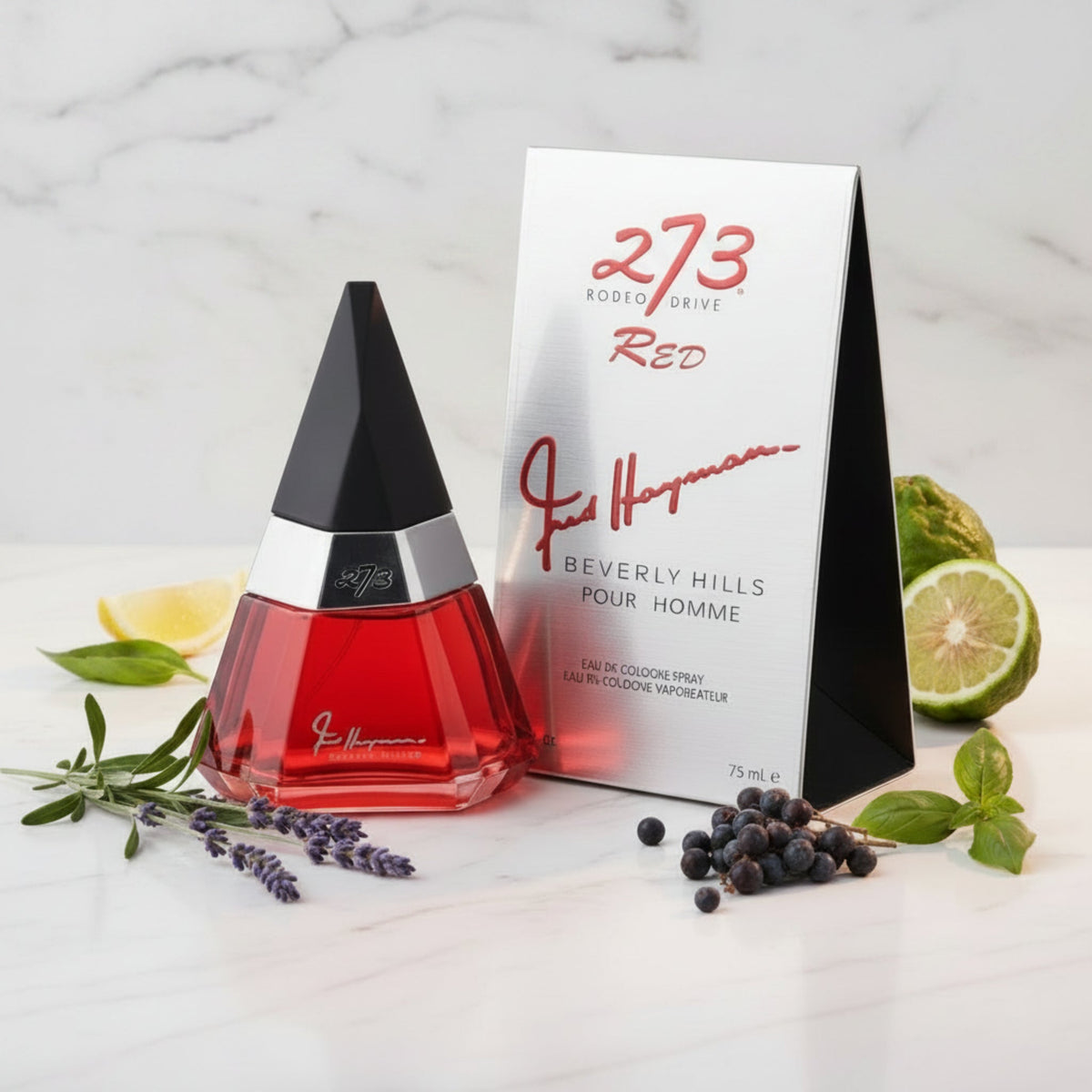 273 RED pour homme Fred Hayman Cologne for Men EDC 2.5 oz NEW IN BOX