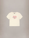 WOMEN - WOMEN'S AMIRI HEART TEE - Alabaster