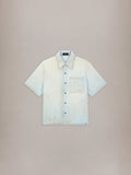 CRYSTALS OVERSIZED DENIM SHIRT - Perfect Antique Indigo