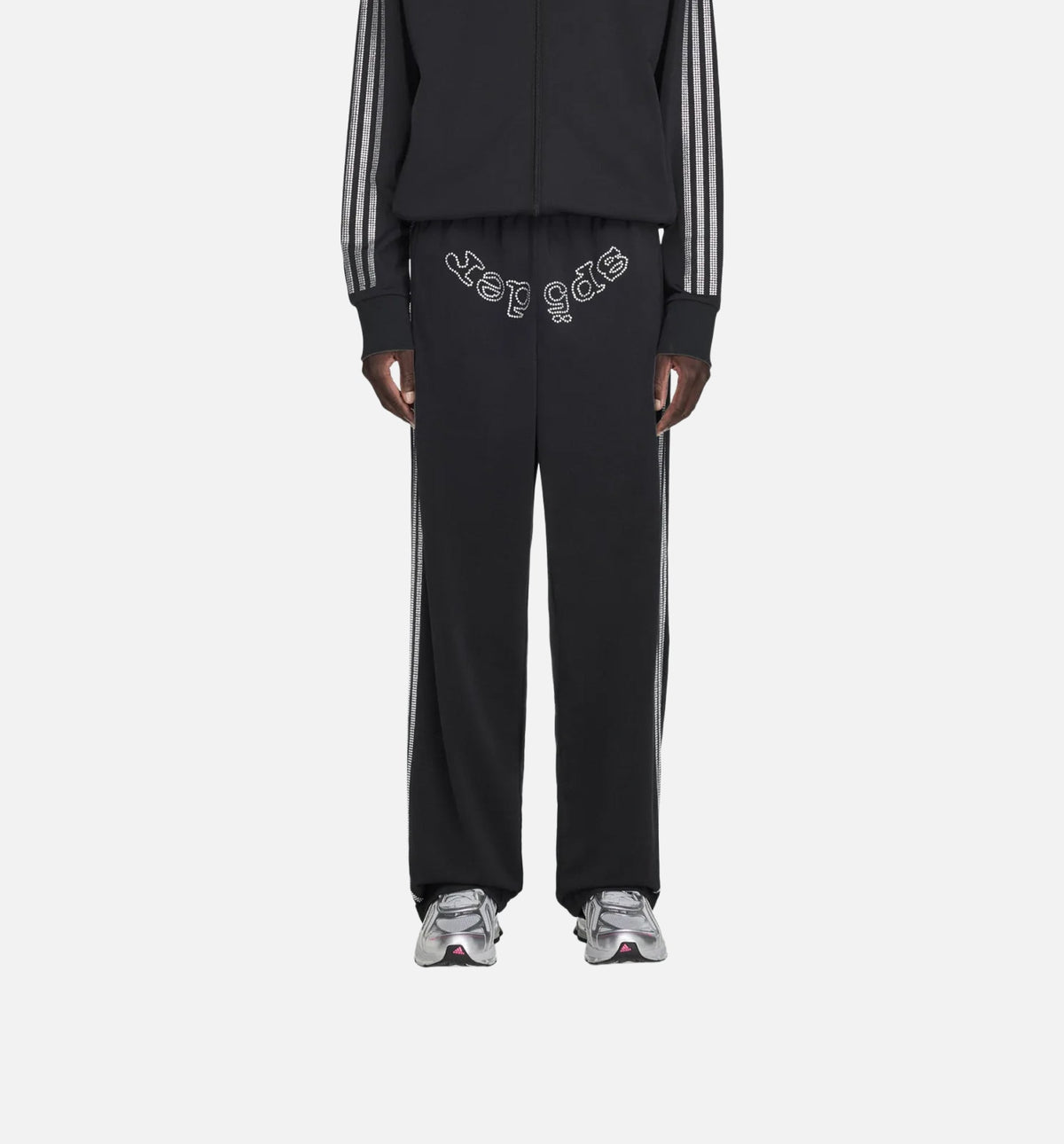 Sp5der Rhinestone Track Mens Pants - Black