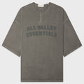 3/4 Henley Sweatshirt - Washed Seal