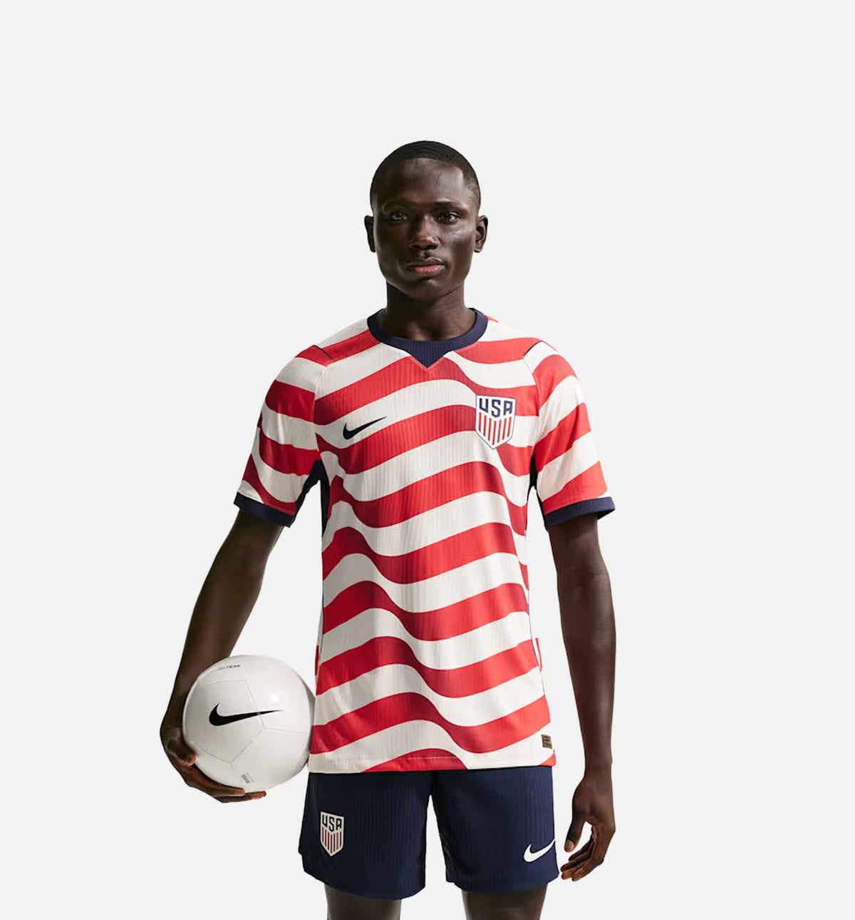 USMNT 2026 Match Home Aero Fit Soccer Authentic Mens Jersey - Sail/Midnight Navy/Midnight Navy