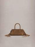 WOMEN - WOMEN'S SUEDE FRINGE MICRO HONEY BAG - Brown