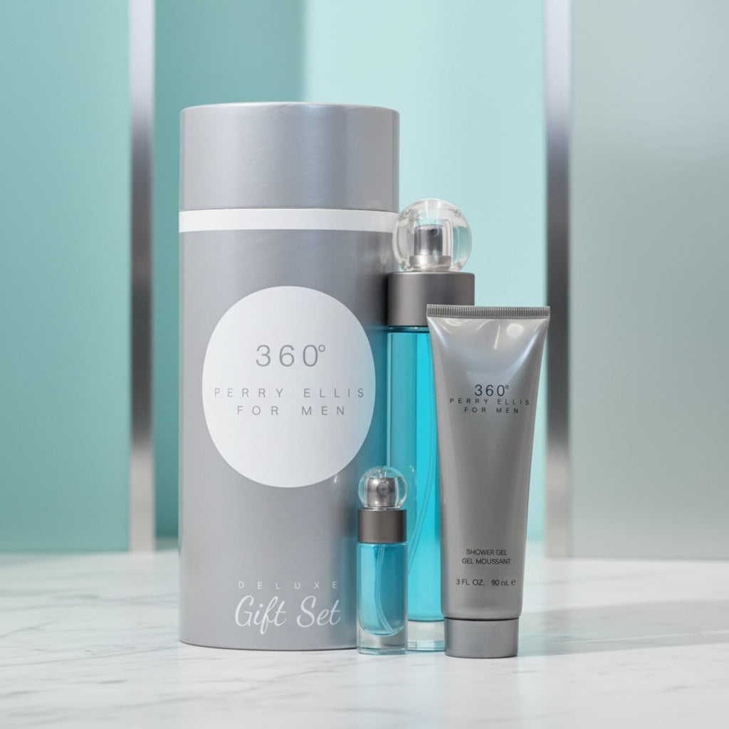 360 by Perry Ellis for men 3 pcs gift set New in Canister