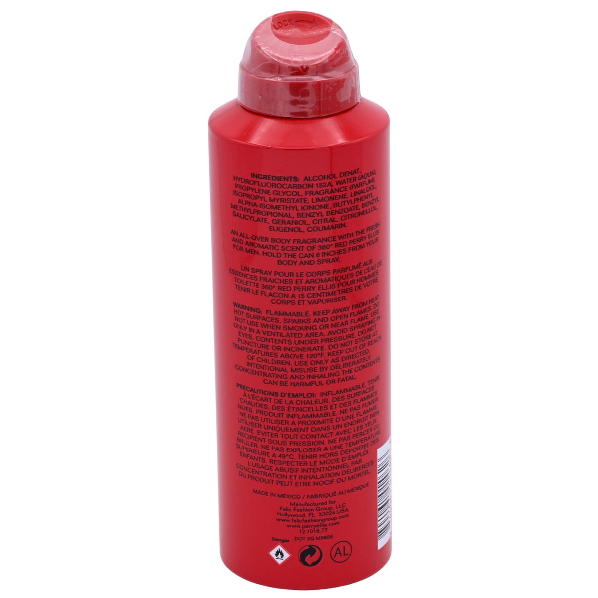 360 RED Men by Perry Ellis 6.0 oz Deodorizing Body Spray