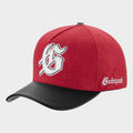 Insignia Leather/Suede Hat (Red/Black)