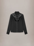 WOMEN - WOMEN'S WESTERN LACE SHIRT - Black