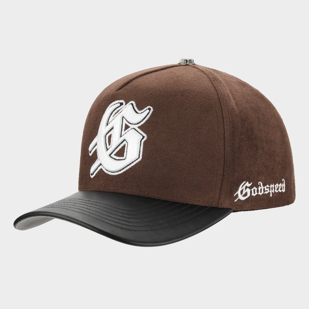 Insignia Leather/Suede Hat (Chocolate/Black)