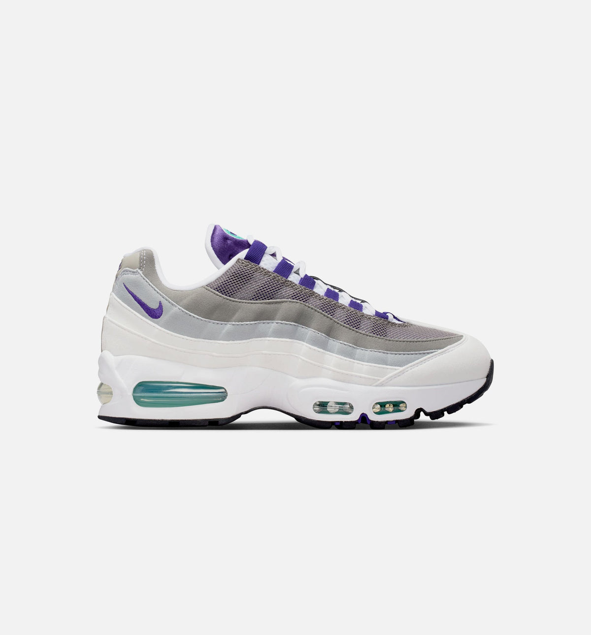Air Max 95 Big Bubble Grape Womens Lifestyle Shoe - White/Emerald Green/Wolf Grey/Court Purple