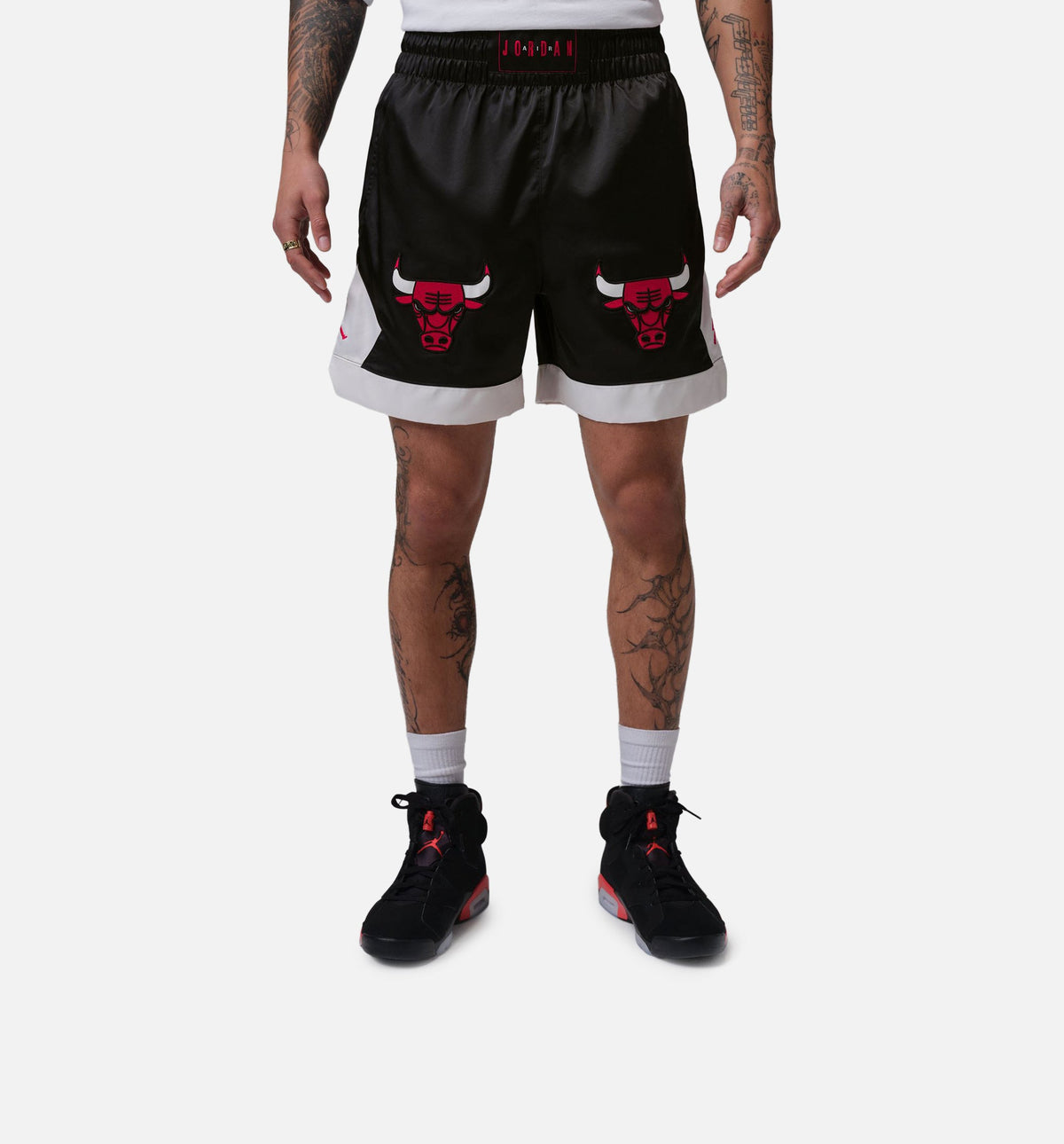 Flight Muay Thai Mens Shorts - Black/Sail/University Red