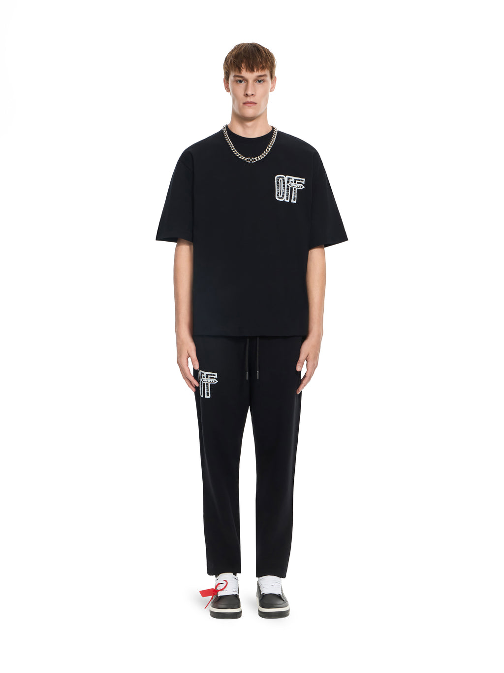OFF WHITE Motion Arrow Skate T-Shirt BLACK 44MAA120F26J00Y