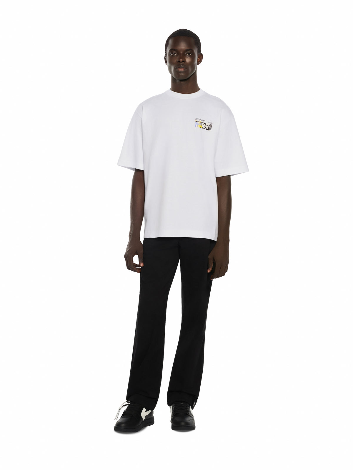 OFF WHITE Industrial Arrow Skate T-Shirt WHITE 44MAA120F26J00Z