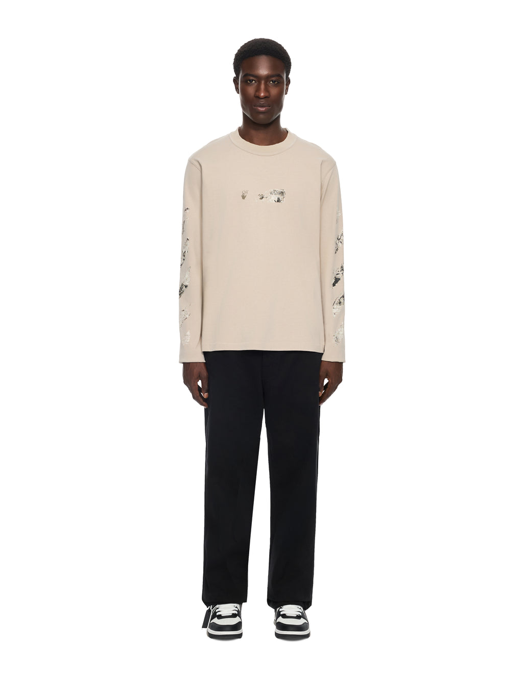 OFF WHITE Spices Arrow Regular Long Sleeve T-Shirt STRING 44MAB09IF26J007