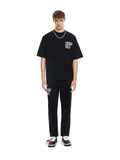 OFF WHITE Motion Arrow Cuffed Sweatpants BLACK 44MCH057F26F003